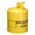 Justrite 5 gal Yellow Steel JT7150200